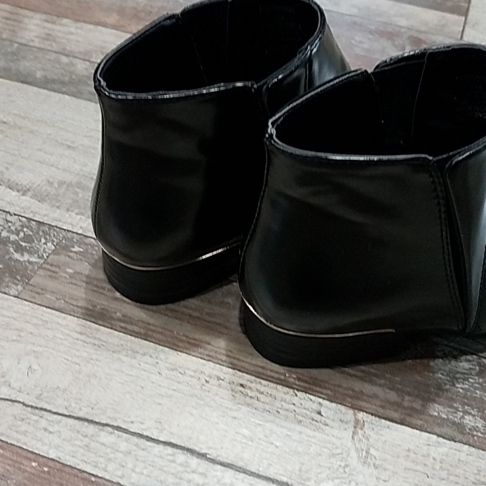 Zara black patent flat ankle booties size 6 - Picture 5 of 5